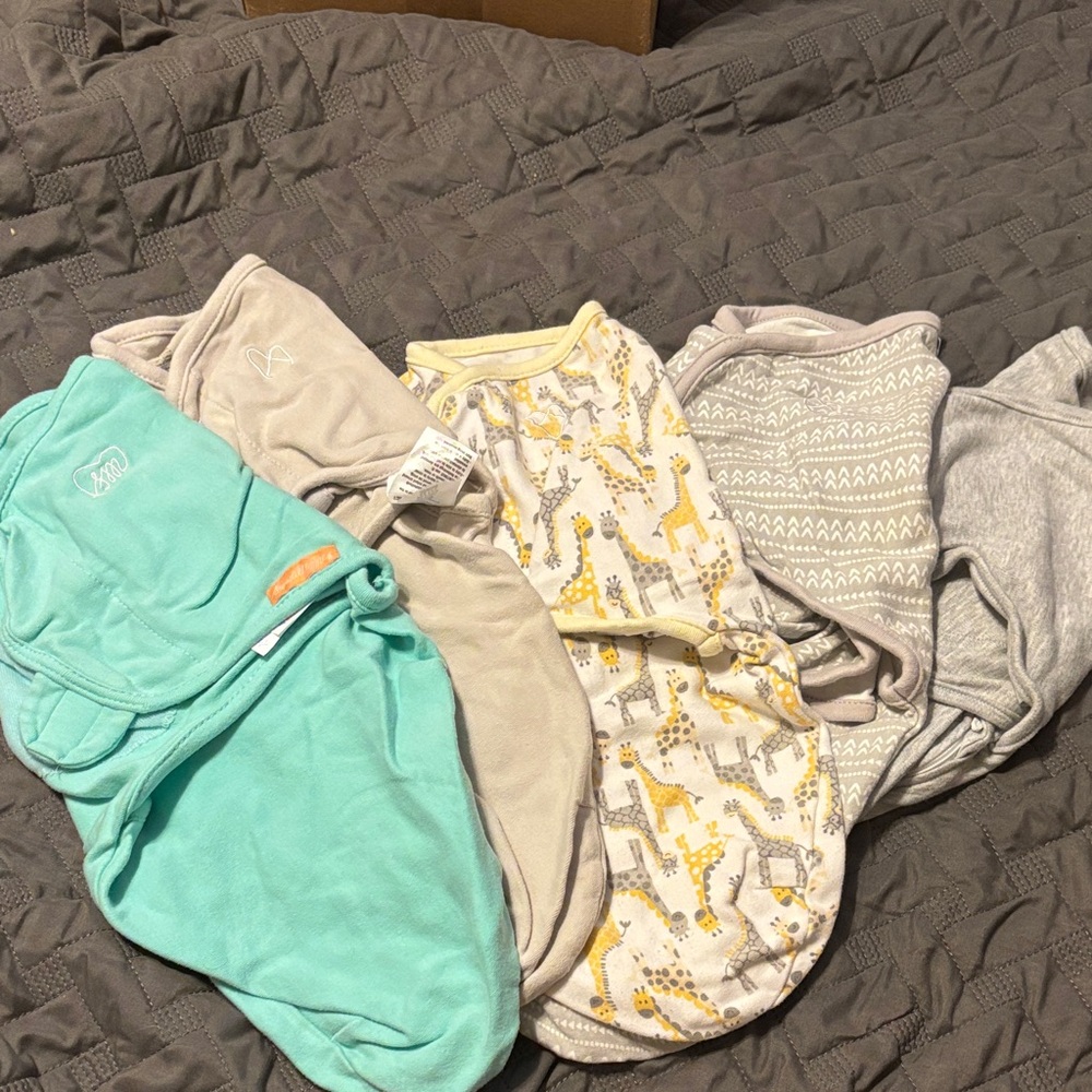 SwaddleMe Baby Swaddles in Teal, Gray, and Yellow